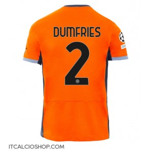 Inter Milan Denzel Dumfries #2 Terza Maglia 2023-24 Manica Corta